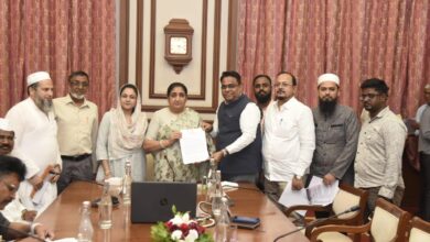 raees ahmed and farid khan with sunetra pawar ncp